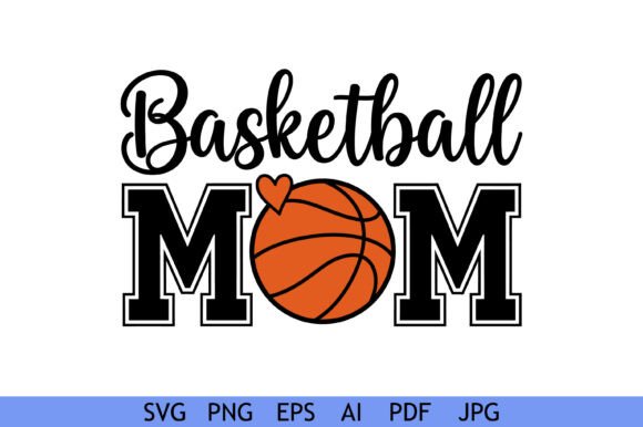 Basketball Mom Heart Love Design – A Versatile Graphics Asset for Crafts and Branding
