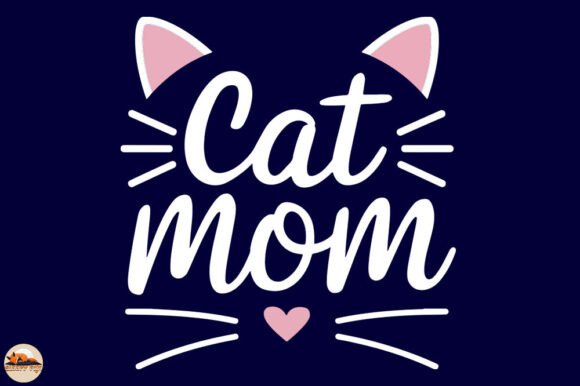 Cat Mom, Cat Lover, Mother’s Day – A Vibrant Graphic Design Asset for Crafts & Branding