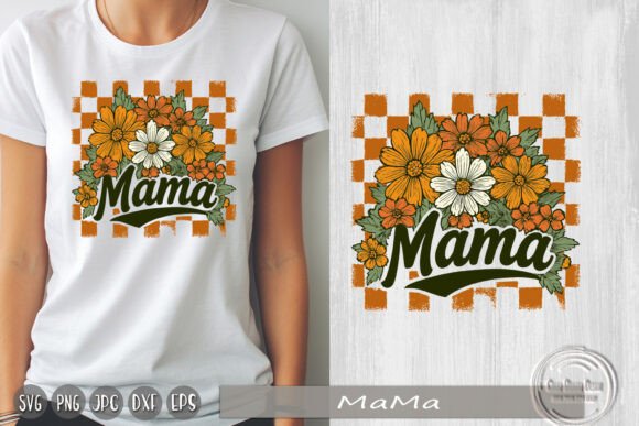 Checkered Mama Design, Retro Mom PNG – A Graphic for Crafts and Commercial Projects