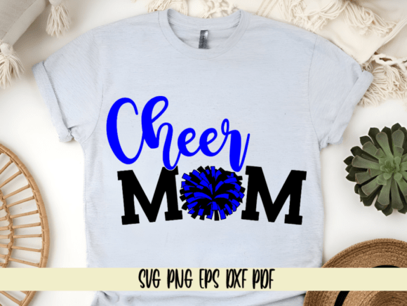 Cheer Mom with Pom Pom for the O: A Versatile Graphic Design Asset for Crafts and Branding