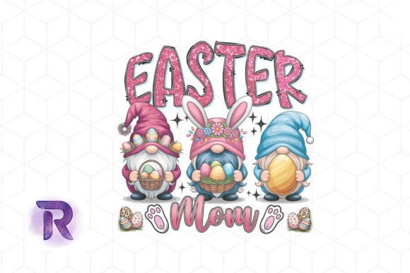 Easter Mom Sublimation Gnomies PNG: A Graphic Design Asset for Crafts and Merch