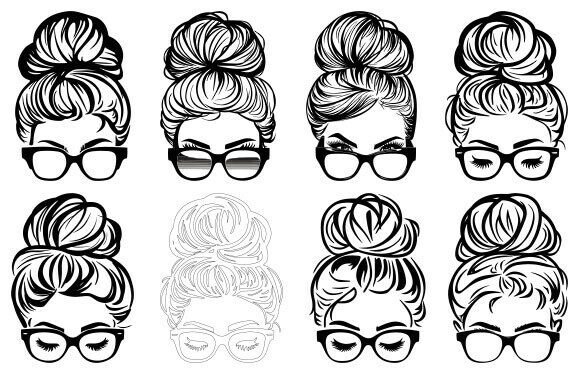 Messy Bun Bundle Graphics for Crafts: A Designer’s Perspective