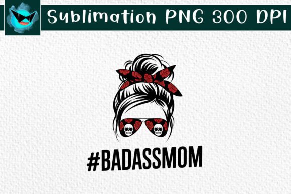 Messy Bun Mom Skull Bun Hair Love PNG Graphics and Crafts
