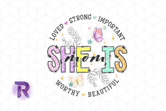 She Is Mom Mother’s Day Happy PNG for Crafts and Graphics
