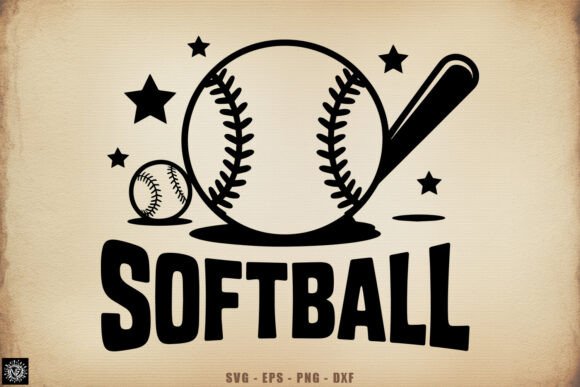 Softball Bat and Ball SVG: A Dynamic Graphic Design Asset for Crafts and Branding
