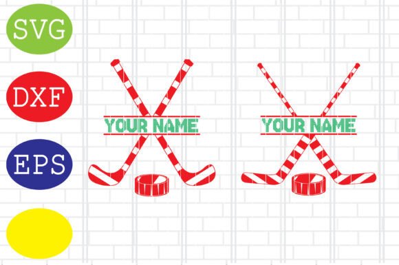 Split Candy Cane Hockey Sticks SVG: A Festive Graphic for Crafts & Merch