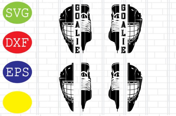 Split Goalie Mask and Ice Skate SVG: A Versatile Graphic for Crafts and Web Publishing