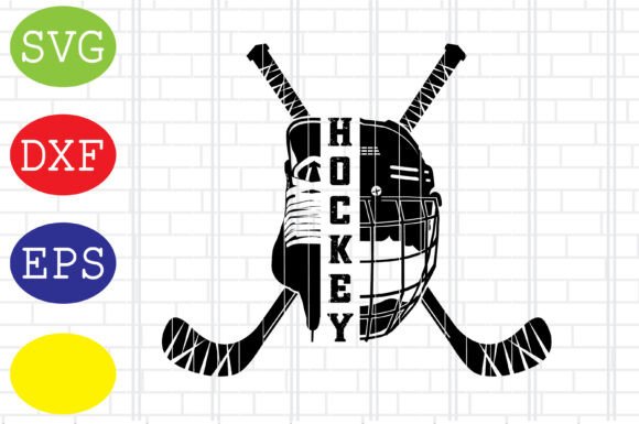 Split Hockey Helmet and Ice Skate SVG: A Versatile Graphics Asset for Crafts and Content Creators