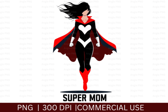 Super Mom PNG, Mother’s Day Graphic for Crafts & Branding